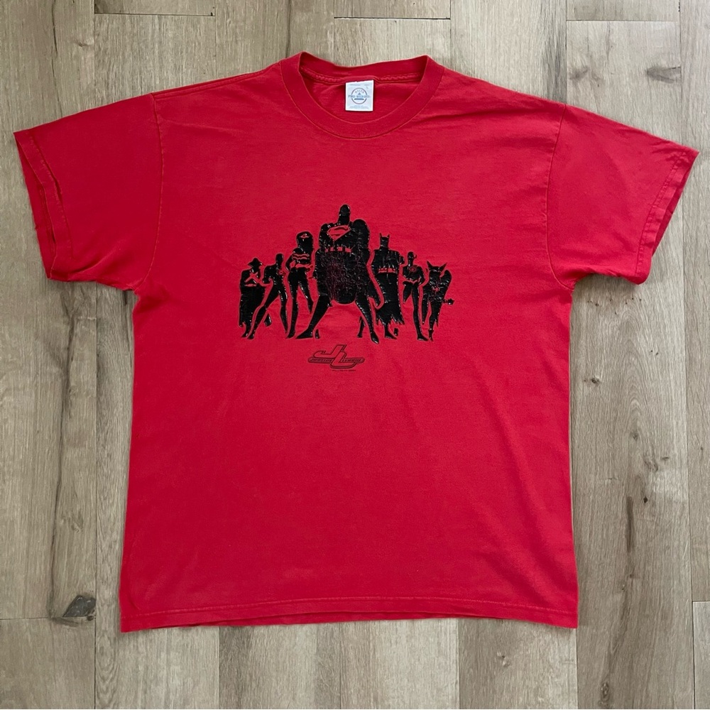 Vintage 2001 Warner Bros. DC Justice League Batman Superman Cartoon Network T